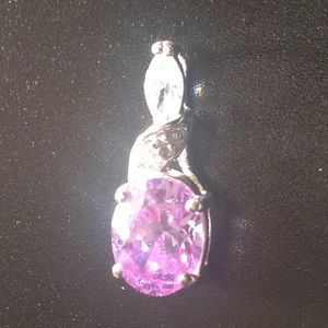 Lavender CZ Drop Pendant